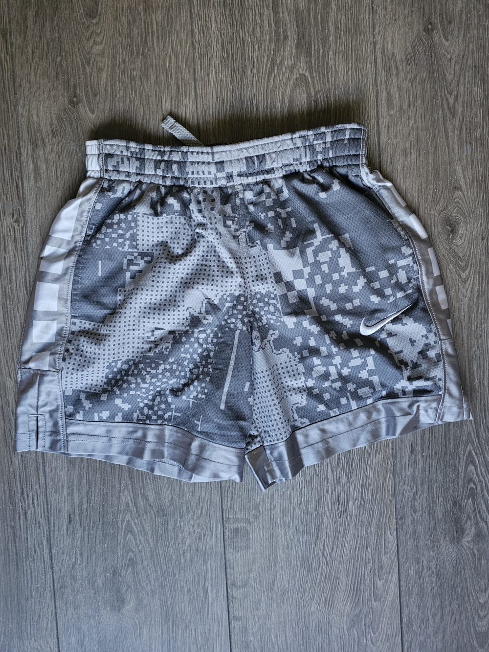 Nike Gray Digital Camo Kids Shorts